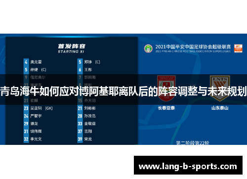 青岛海牛如何应对博阿基耶离队后的阵容调整与未来规划
